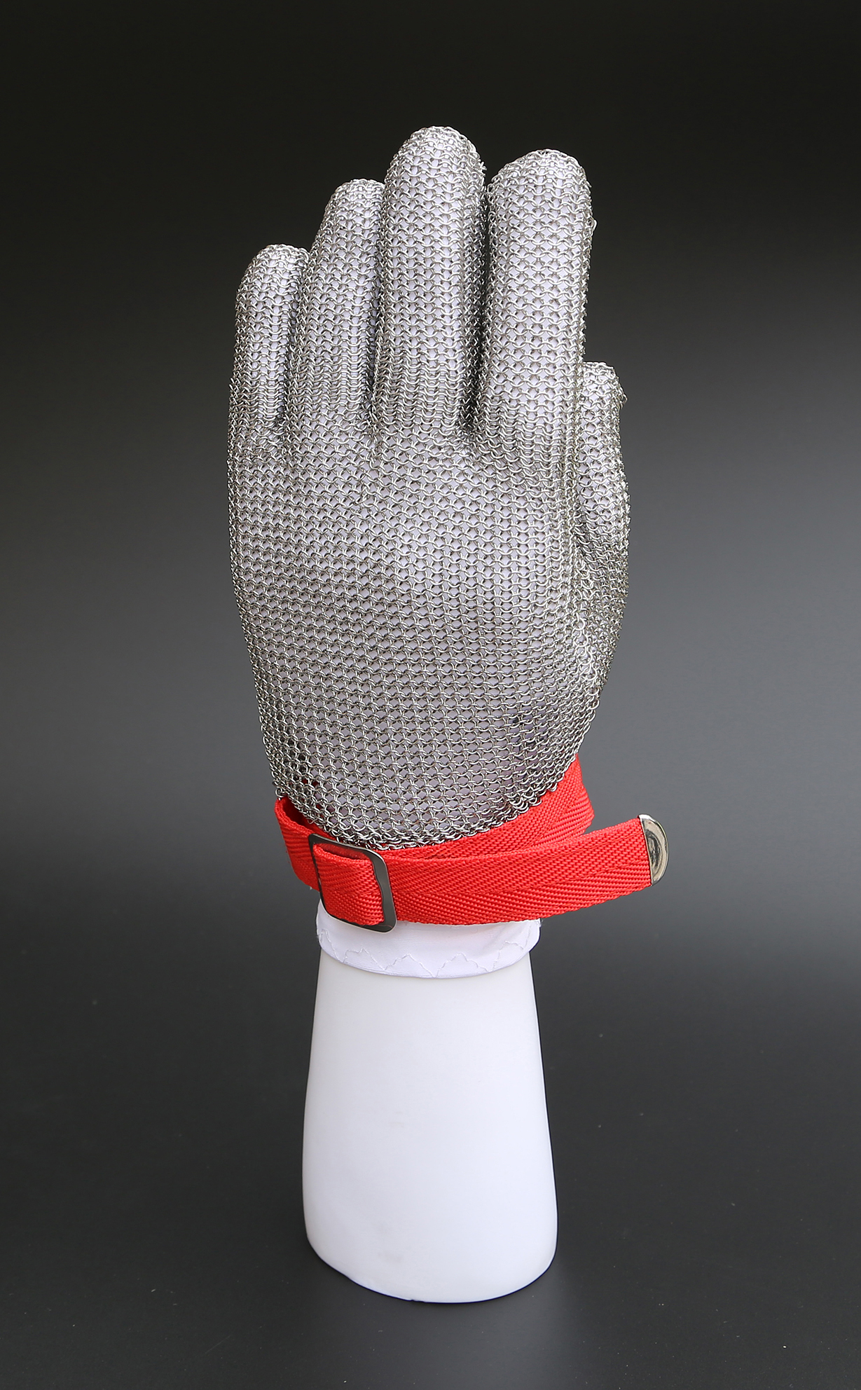 Metal Mesh Butcher Glovesfive fingers, full hand protection from China
